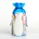 Cosmetic bag on the cord, the color is transparent/blue