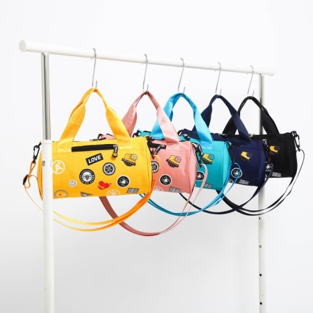 Youth bag with zipper, turquoise color-6