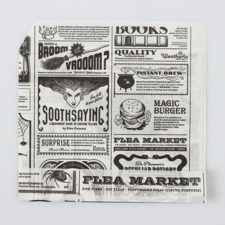 Pack Package Package, "Corner of the newspaper", from fatty -resistant paper, 13.5 x 14 cm-2