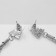 Hanging earrings with the rhinestones "Odyssey" Triangle, white color in silver