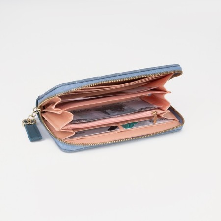 Women's wallet with lightning, blue color-3