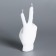 Figure candle "Hand-Peace", 10x4 cm, white