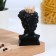 David toothpick stands, black with gold, 5x5x9 cm