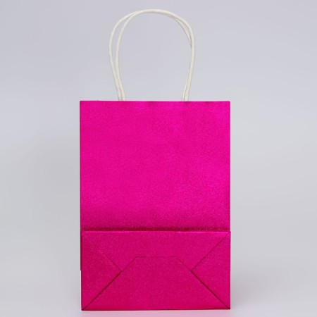 Gift Paper Pack with glitter pink, 15 x 8 x 21 cm-2