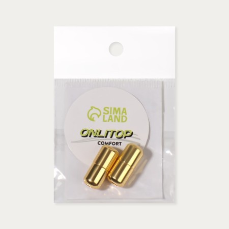 Cleep for laces, steam, d = 8 mm, 1.8 cm, golden color-6