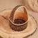 Basket "Berries", D - 13 cm; H (with a handle) - 17 cm; H side - 6.5 cm