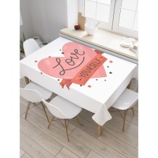 The tablecloth on the table 