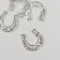 Decor Metal for creativity "Horseshoe - Magnet for Money" 2.5x2.5 cm