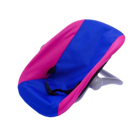 Stroller for dolls, with carrying, three -wheeled, metal frame-11