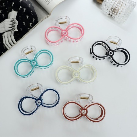 Hair crab "Lila" bow, 9 cm, mix-1