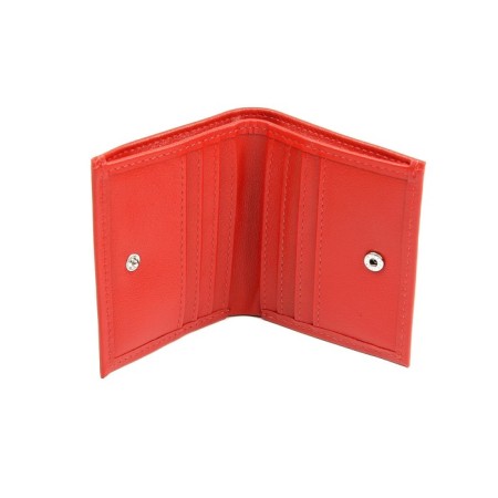 P905 Wallet on the button, map for maps (8)/coins/bill, color scarlet orphea 11x9x2.5cm-1