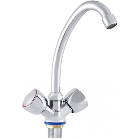 FAUZT FZS-211-17 kitchen mixer, two-welfare, pour length 135 mm, chrome