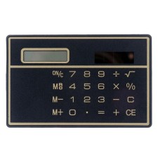 Calculator is flat, 8 - discharge, black