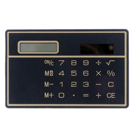 Calculator is flat, 8 - discharge, black