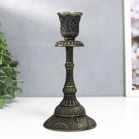 Summary Metal for 1 candle "Raja" Bronze 16.5x8x8 cm-1