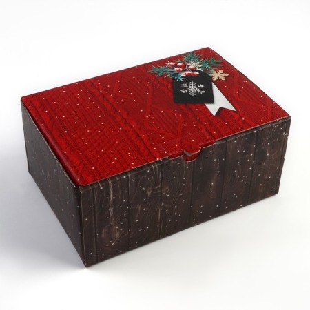 Folding box "heat and comfort", 22 x 15 x 10 cm, new year-1