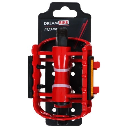 Pedals 9/16 "Dream Bike, with bearings, plastic/steel, red color-3