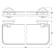 Shelf with holders, width 30 cm, matte glass, chrome
