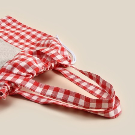 Slopper Sl Home "Red Cage" 50x50cm, 100% linen, 150g/m2-7