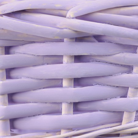 Wicker basket, 26x21x8x13x32 cm, lilac, willow-4