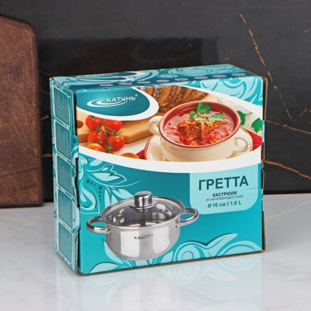 Gretta pan, 1.6 l, d = 16 cm, glass cover, capsule, induction-3