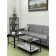 Table Journal Duet, 941 (488) x488 (544) x457 (500), black Muar/Metropolitan Gray/Glass
