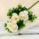 Flowers artificial "Pion Branch" D-6 cm 36 cm, milk