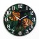 Watching clock, interior "leaves", D-30 cm, silent