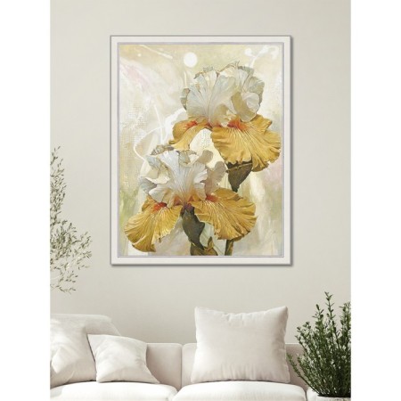 Reproduction of the picture "Romantic irises. No. 2 ”, 50x65, frame (45-a355)-2
