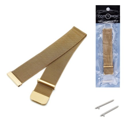Solomon smart watch strap, 22 mm, gold