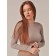 Crop female Top in a rutter with long sleeve Top Senza Maniche Rib, size 42-44, color linseed