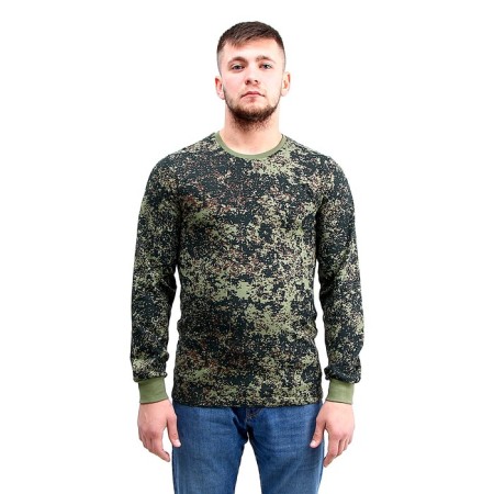 Long sleeve T -shirt, camouflage, pixel, cotton with the basis, p. 56, height 176 cm