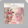 Sticker Plastic Rhubates "Wing butterfly and Pink Roses" 16x17 cm