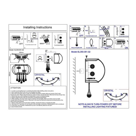 Sconces st. SL350.051.02. Preferita. 2x40 watts, E14, 30x22 cm, chromium color-6