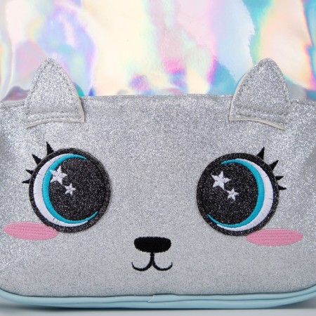 Baby backpack for a girl with a brilliant pocket "kitten", 27x23x10 cm-2