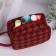 Cosmetic bag with lightning, black/red color