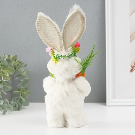 Souvenir "White Bunny with carrots" 12x11x22.5 cm-3