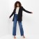 Women's jacket Minaku: Classic Black Color, Rr. 46