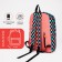 Youth backpack from textiles, 3 pockets, white/pink color
