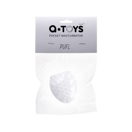 Masturbator A-Toys Pufl, Tre, White Color, 6 cm, D 2.7 cm-11