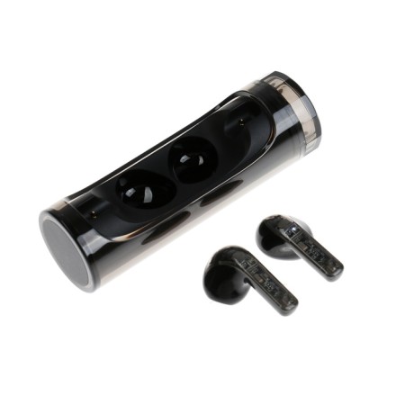 Wireless headphones YX11, TWS, inserts, BT 5.3. 28/200 mAh, noise -hand, transparent, black