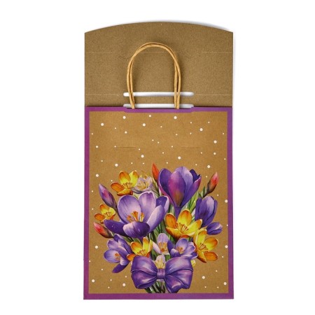 A package with a “gift” valve, flowers, craft, glitter, 19.5 × 10 × 25.2 cm-3