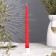 Candle twisted, 2.2x 25 cm, red, "wealth of aroma"
