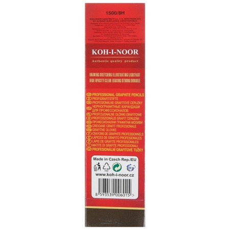Chernographic pencil Koh-I-Noor 1500 8h, professional, lacquered case-2