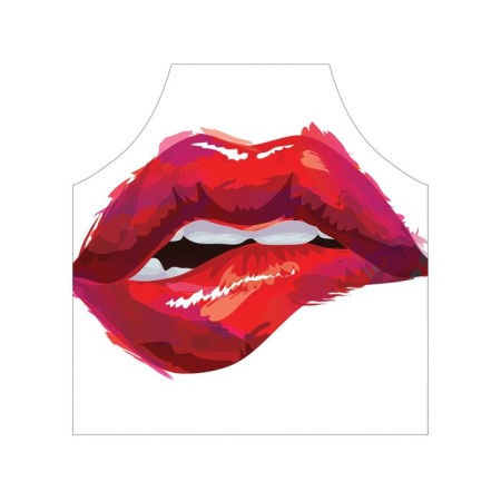 Apron kitchen with a photo print “Lips of seduction”, adjustable, size OS-2