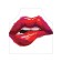 Apron kitchen with a photo print “Lips of seduction”, adjustable, size OS