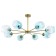 Murano chandelier 8he27 60W Blue gold 90x90x35cm Bayerlux