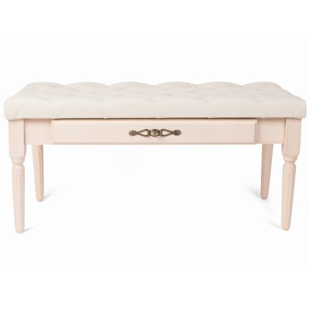 Olivia banquet, 900x430x430, eco -leather milk/white ash