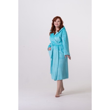 Women's robe, size 44, turquoise color-1