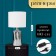 Hand lamp with lampshade RISALUX "SLIN", E27, 40 W, chrome, 30 × 30 × 58 cm